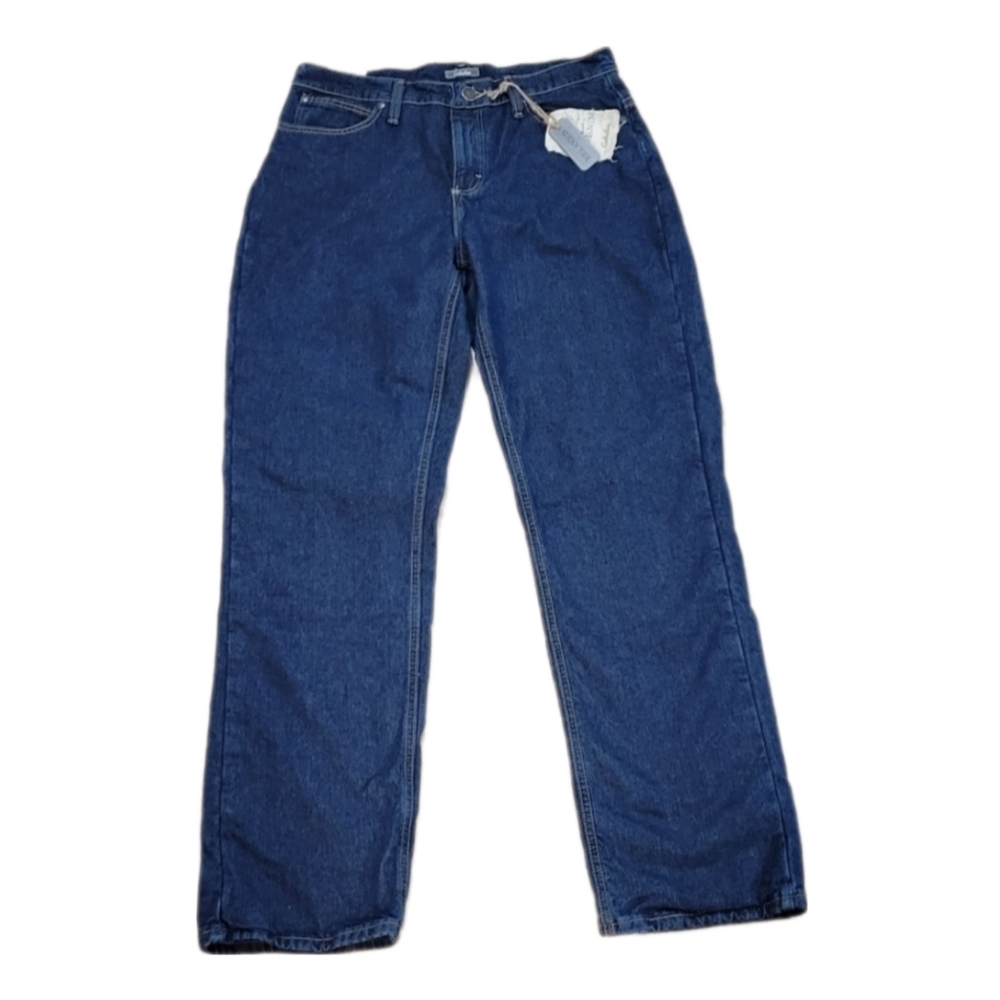 Cabela's Women's relaxed fit flannel lined dark wash jeans size 8 reg